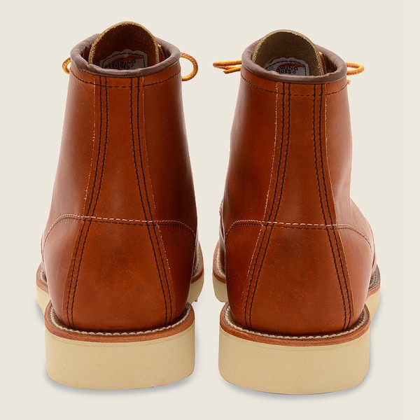 Red Wing Heritage Boots Brown - Red Wing Mens Classic Moc – 6-inch Legacy Leather - NVZYF-5641